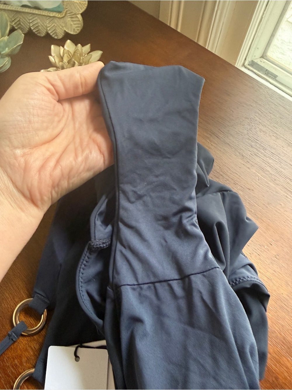 Reiss Deep Navy V-Neck Halter One-Piece Swimsuit - Picture 13 of 13